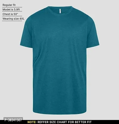 Trendy Polyester Solid Round Neck T Shirt For Men-thumb0