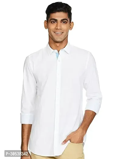 Trendy Polyester Solid Casual Shirt For Men-thumb0