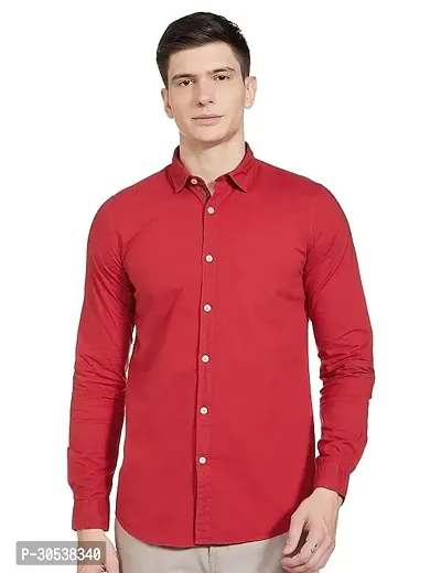 Trendy Polyester Solid Casual Shirt For Men-thumb0