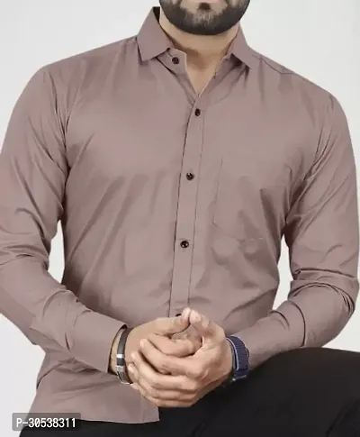 Trendy Polyester Solid Casual Shirt For Men