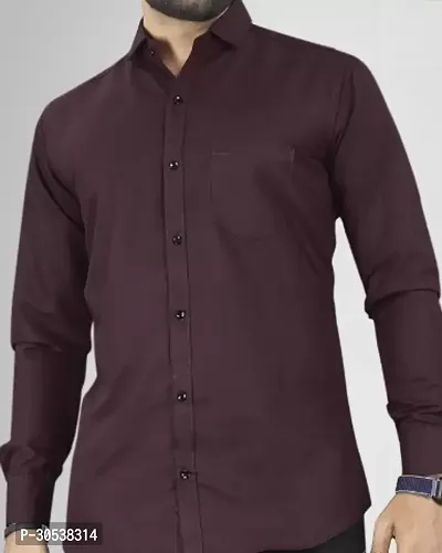 Trendy Polyester Solid Casual Shirt For Men-thumb0