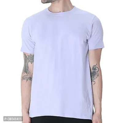 Stylish Polyester Solid T-Shirt For Men-thumb0