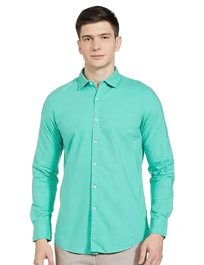 Stylish Blend Solid Casual Shirt For Men