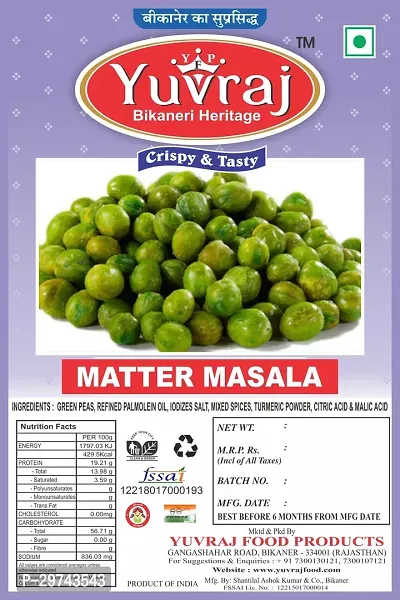 Yuvraj Matter Masala Namkeen Snacks1 Kg Pack-thumb3