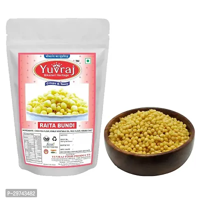 Yuvraj Raita Boondi Plain Namkeen Snacks 400 Gm X 2  Pack-thumb0