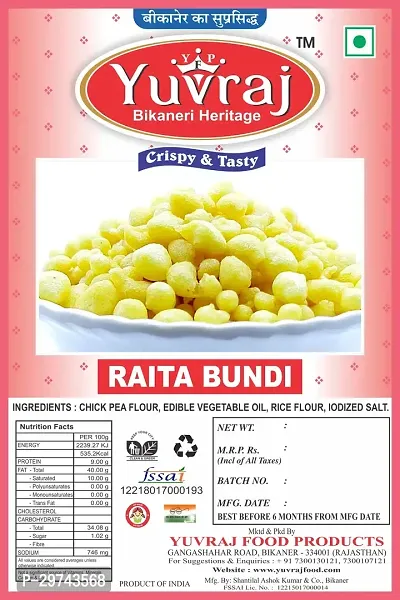 Yuvraj Masala Raita Boondi Namkeen Snacks 1 Kg Pack-thumb3