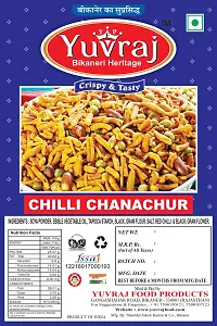 Yuvraj Chilly Channa Chur Namkeen Snacks 400 Gm X 2  Pack-thumb2