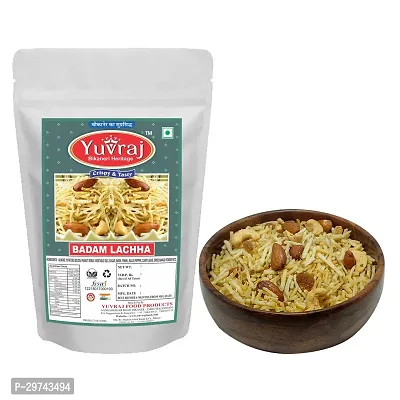 Yuvraj Badam Laccha Namkeen Snacks 400 Gm X 2  Pack-thumb0