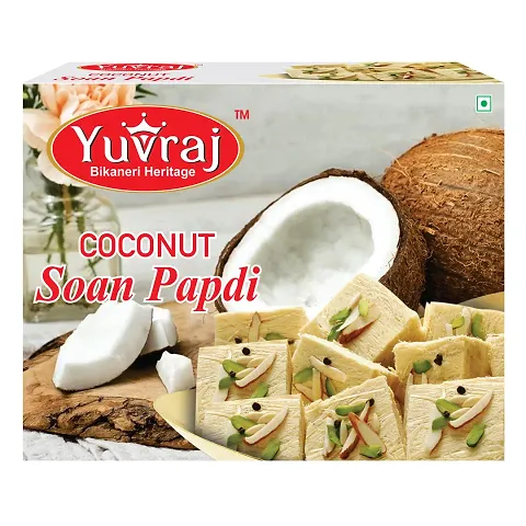 Yuvraj Coconut Soan Papdi 400 gm Sweets   Box