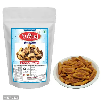 Yuvraj Garlic Bhakhar Vadi Namkeen Snacks 1 Kg Pack-thumb0