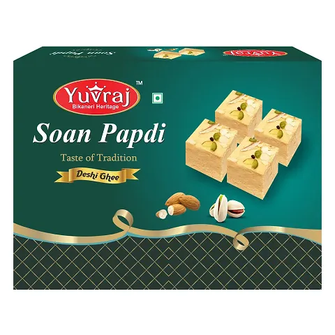 Yuvraj Desi Ghee Soan Papdi 400 gm Sweets Box