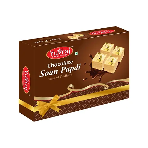 Yuvraj Chocolate  Soan Papdi 200 gm Sweets  Box