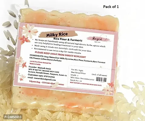 Milky Rice Treatment Soap With Goodness Of Rice Flour, Turmeric And Goat Milk -Pack Of 1-thumb0