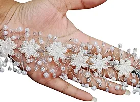 Designer White Metal Hair Accessory Set For Women-thumb1