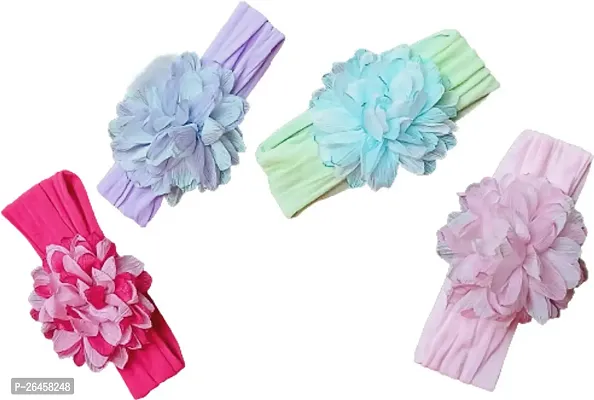 Designer Multicolor Fabric Head Band For Women Pack of 4