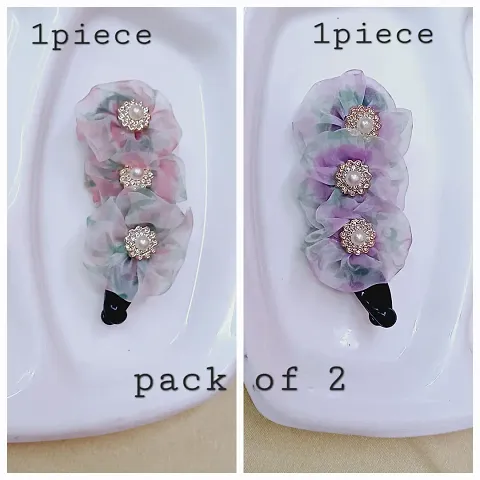 and flower banana clip pack of 2