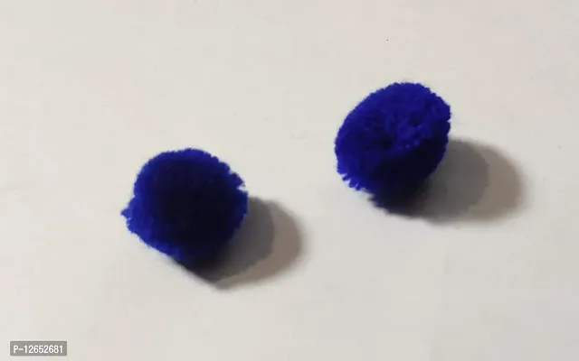 Wool Pom Pom Balls for Art & Craft, Decoration, Jewelry Making , 20 mm Diameter (Pack of 200piece) (Darkblue)-thumb2