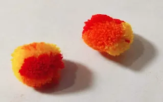 Wool Pom Pom Balls for Art & Craft, Decoration, Jewelry Making , 20 mm Diameter (Pack of 200piece) (OrangeYellow)-thumb1
