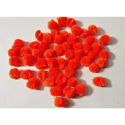 Wool Pom Pom Balls for Art & Craft, Decoration, Jewelry Making , 20 mm Diameter (Pack of 200piece) (Orange)