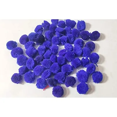 Wool Pom Pom Balls for Art & Craft, Decoration, Jewelry Making , 20 mm Diameter (Pack of 200piece) (Darkblue)