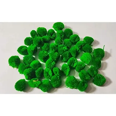 Wool Pom Pom Balls for Art & Craft, Decoration, Jewelry Making , 20 mm Diameter (Pack of 200piece) (Green)