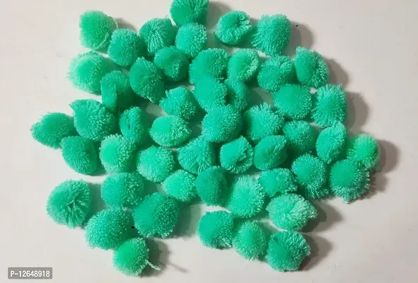Wool Pom Pom Balls for Art & Craft, Decoration, Jewelry Making , 20 mm Diameter (Pack of 200piece) (IceGreen)-thumb0