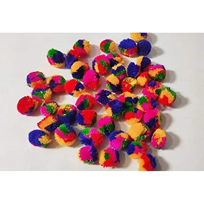Wool Pom Pom Balls for Art & Craft, Decoration, Jewelry Making , 20 mm Diameter (Pack of 200piece) (Multi)