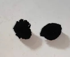 Wool Pom Pom Balls for Art & Craft, Decoration, Jewelry Making , 20 mm Diameter (Pack of 200piece) (Black)-thumb1