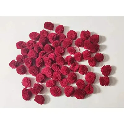 Wool Pom Pom Balls for Art & Craft, Decoration, Jewelry Making , 20 mm Diameter (Pack of 200piece) (Mahroon)