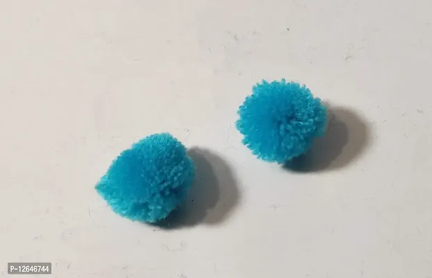 Wool Pom Pom Balls for Art & Craft, Decoration, Jewelry Making , 20 mm Diameter (Pack of 200piece) (SkyBlue)-thumb2