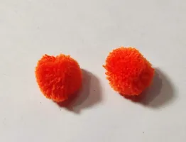 Wool Pom Pom Balls for Art & Craft, Decoration, Jewelry Making , 20 mm Diameter (Pack of 200piece) (Orange)-thumb1