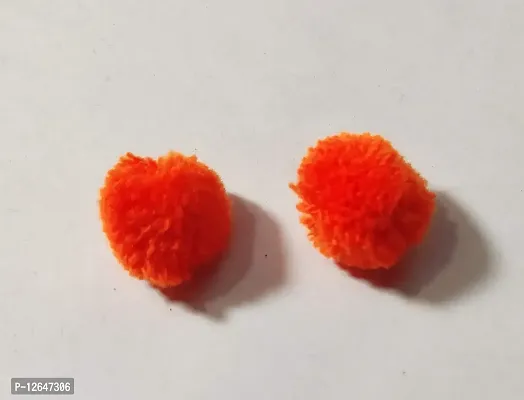 Wool Pom Pom Balls for Art & Craft, Decoration, Jewelry Making , 20 mm Diameter (Pack of 200piece) (Orange)-thumb2