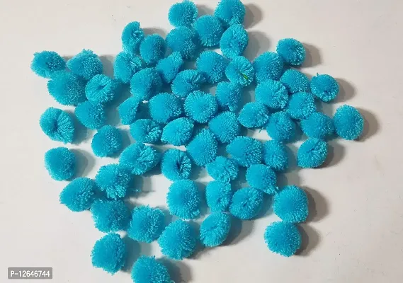 Wool Pom Pom Balls for Art & Craft, Decoration, Jewelry Making , 20 mm Diameter (Pack of 200piece) (SkyBlue)-thumb0