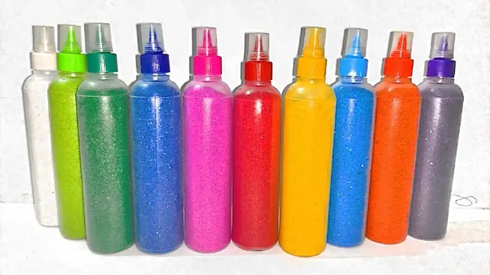 Glitter Rangoli Powder 80 Gram Pack Of 10 Multicolor Floor Diwali