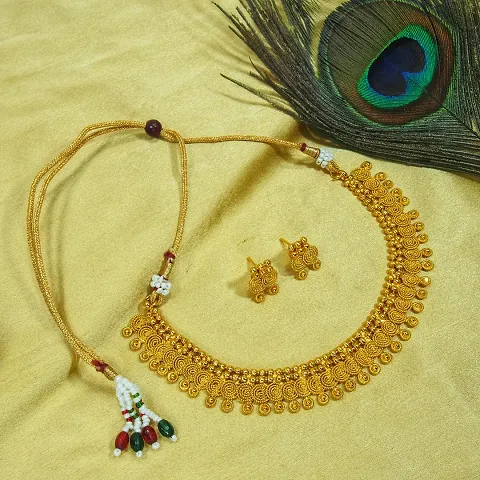 Trendy Fashionable Gold Plated Jewellery Set
