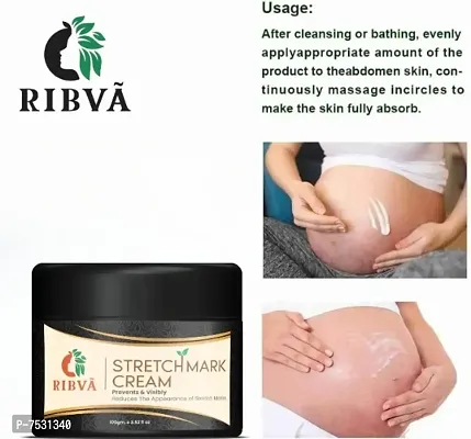 RIBVA present Stretch Marks Removal Cream - Natural Heal Pregnancy, Hip, Legs, Mark Cream 100 ml pack of 1-thumb2