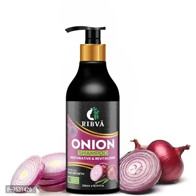 RIBVA Onion Shempoo for Hair Strengthening  Hair Fall Control With Vitamin 250ml