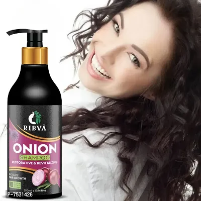 RIBVA Onion Shempoo for Hair Strengthening  Hair Fall Control With Vitamin 250ml-thumb0