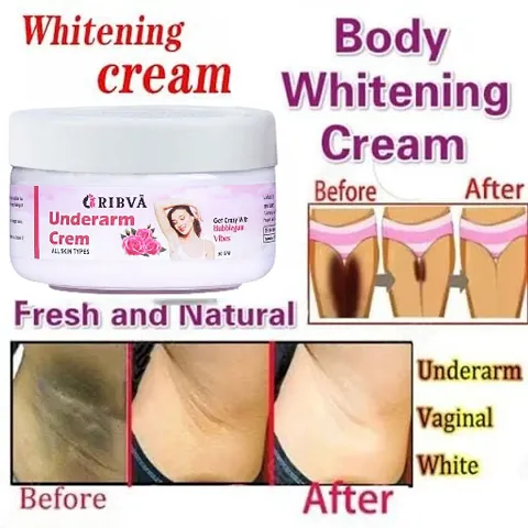 RIBVA Underarm and Neck Back Whitening Cream For Lightening  Brightening All Skin types (50 g) pack