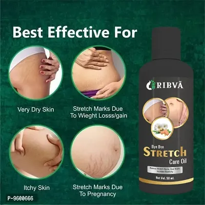 RIBVA present Stretch Marks Removal Oil - Natural Heal Pregnancy, Hip, Legs, Mark oil 50 ml pack of 1-thumb3