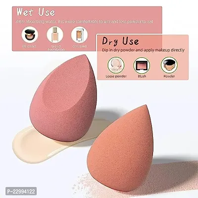 Beauty Blender Sponge 4 Pcs in A Storage Box,Makeup Cosmetic Puff Makeup Sponge Foundation Powder Sponge Beauty Tools Women Makeup Accessories (Color May Vary)-thumb3