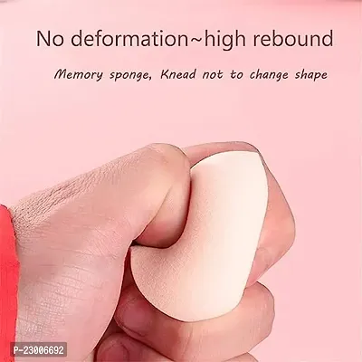 Beauty Blender Sponge 4 Pcs in A Storage Box,Makeup Cosmetic Puff Makeup Sponge Foundation Powder Sponge Beauty Tools Women Makeup Accessories (Random Colors)-thumb2