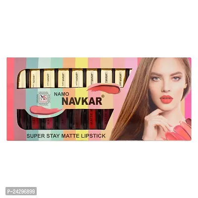 rendy Namo Navkar Matte Liquid Lipstick, Long Wear Liquid Lipstick, Transfer-proof liquid Lipstick, Liquid Lip Colour, Long Lasting, Vegan, 12hr Wear [Pack Of 12]-thumb0