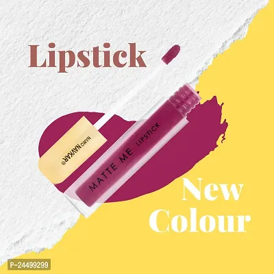 Matte Liquid Lipstick For Women  Girls [Peach Pink]-thumb0