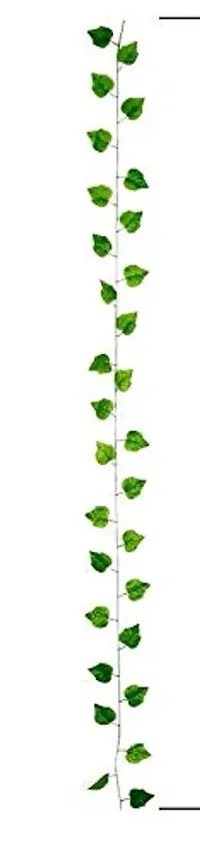Garden Hub Artificial Hanging Money Plant Garland Leaf Bail/ Creeper/ Vines for Decoration, Home, Office, Festival Theme Decoration (Green, Length 6.5 Feet, Mix Design) (Shaded Green, 4)-thumb4