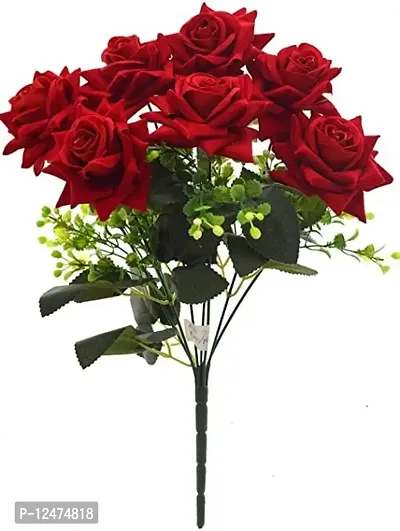 Daissy Raise Artificial Red Rose Flower for Home (Red)-thumb0