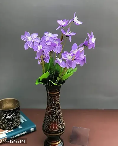 Daissy Raise Artificial Blossom Flower Bunch (Blossom Purple Color) Fake Flowers for Home Decoration (Without Pot )-thumb0