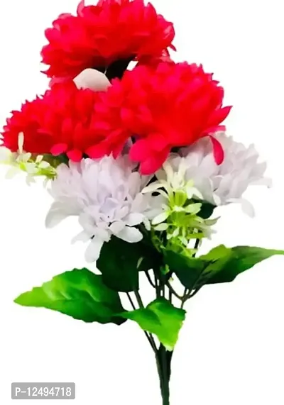 Daissy Raise Artificial Flowers Blossom Magenta Natural Looking for Home & Garden D?cor (RED & White)