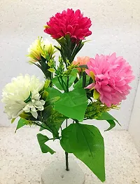 Daissy Raise Plastic Artificial Wild Flower Bunch for Home Balcony Garden Decoration 5 Head Each Bunch? Marriage Decoration? Artificial Flowers? Valentines Day Gift (Multicolor, Pack of-1)-thumb3