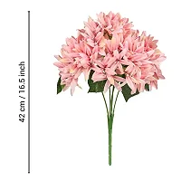 Daissy Raise Artificial Chrysanthemum Flowers Bunch for Vase (42 cm, Multi)-thumb1